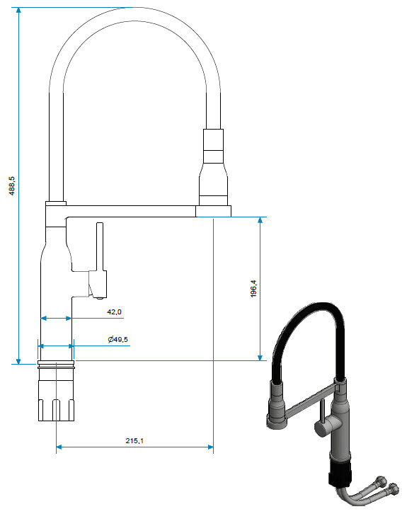 Universal Kitchen Faucet Fashion Kitchen Faucet (GL90132A132)