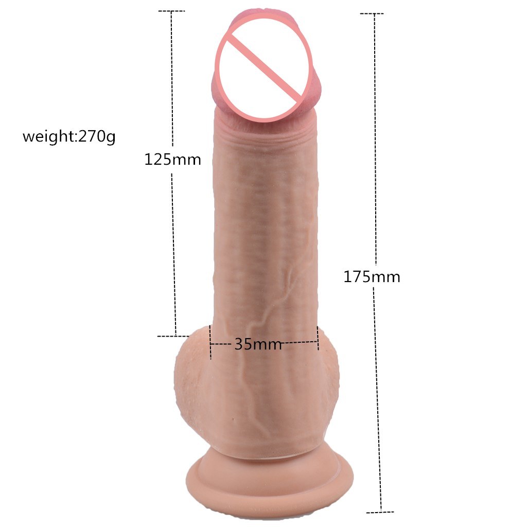 7 Inch Realistic Flexible Dildo Sex Toy for Women Waterproof Design Is Easy to Clean After Use Ssk-27001A