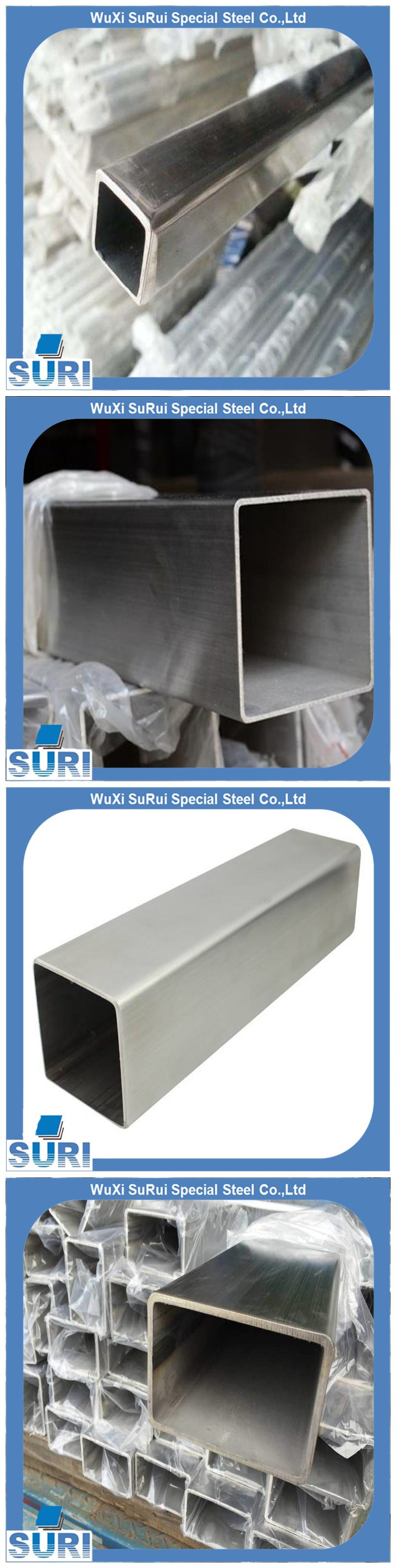 Factory Square Pipe Price Welded Stainless Steel Square Tube