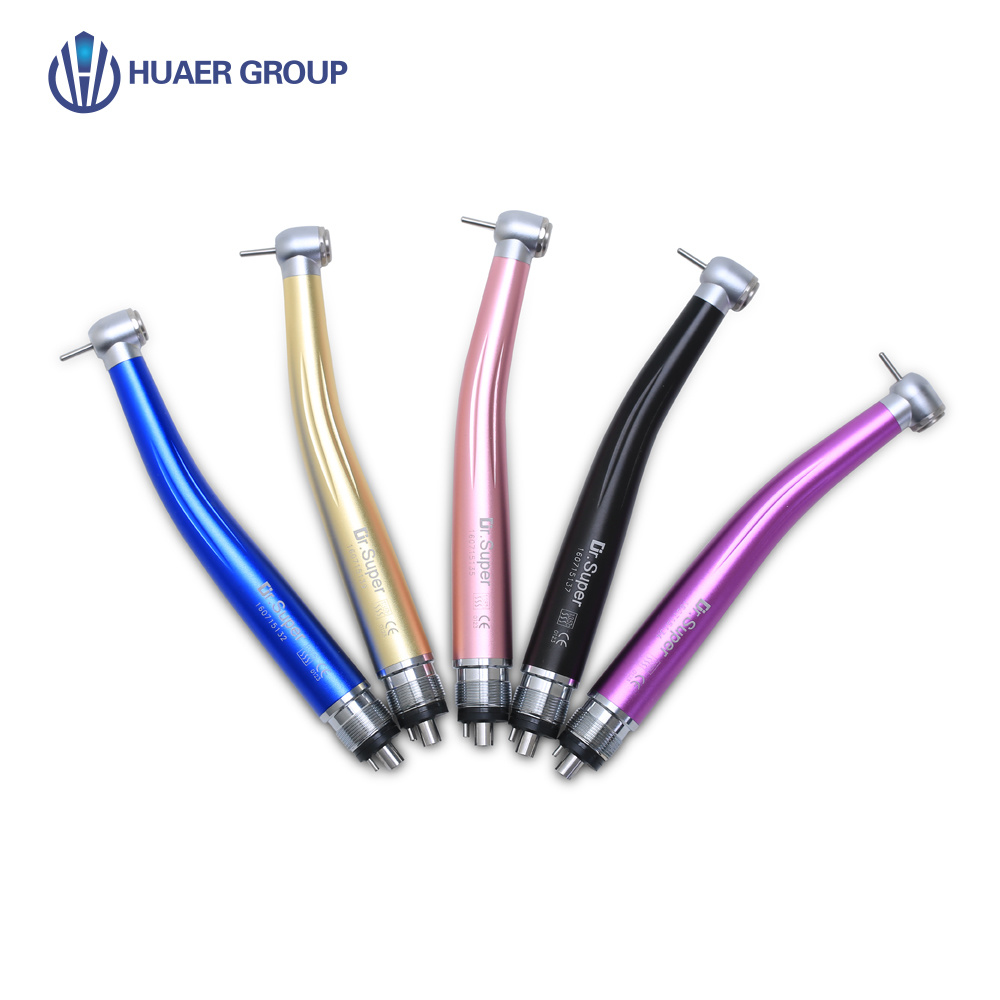 4 Hole Push Button Colorful High Speed Dental Handpiece