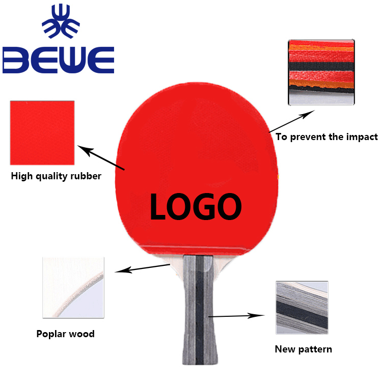 2018 New High Quality Custom Logo Table Tennis Bat