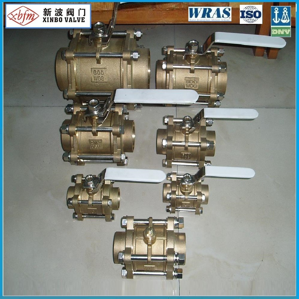 3 PCS Bronze Â  Ball Valve with Lockable Handle