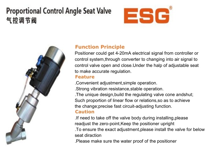 105 Inteligent Proportional Control Angle Valve