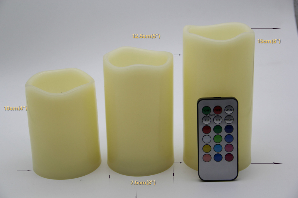 LED Compound Candle Set with Remote Control, Also Can for Candle Lantern Inside