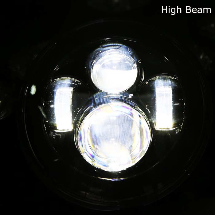 Super Bright 60W 7 Inch High Low Beam DRL LED Headlight with Halo Ring for Jeep Wrangler Tj Jk