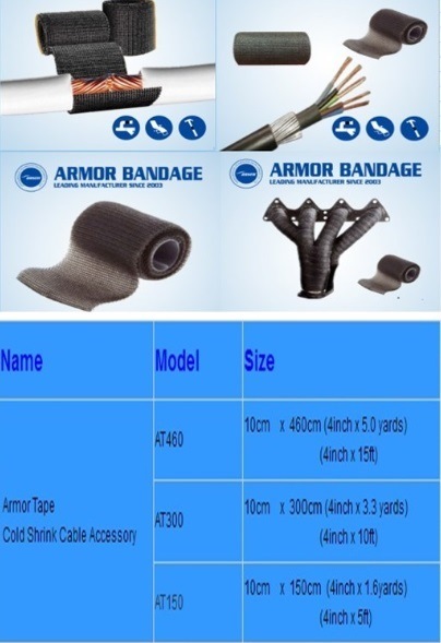 Cold Shrink Cable Accessories for Power Cable, Mechanical Protection Armor Cast