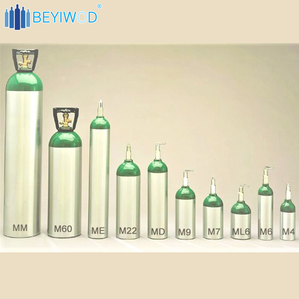 Medical Portable Aluminum Mini Oxygen Cylinder Price 10 Liter Oxygen Cylinder