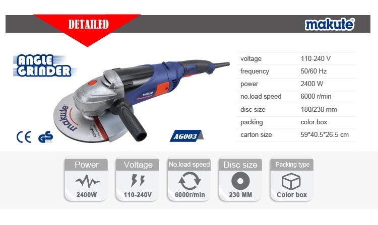 230mm Angle Grinder 2000W Power Tool (AG003)