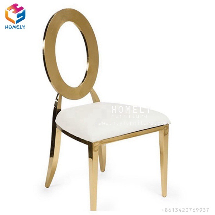 Hly Best Selling Royal Upholstered Chair Wedding Stainless Steel Chair