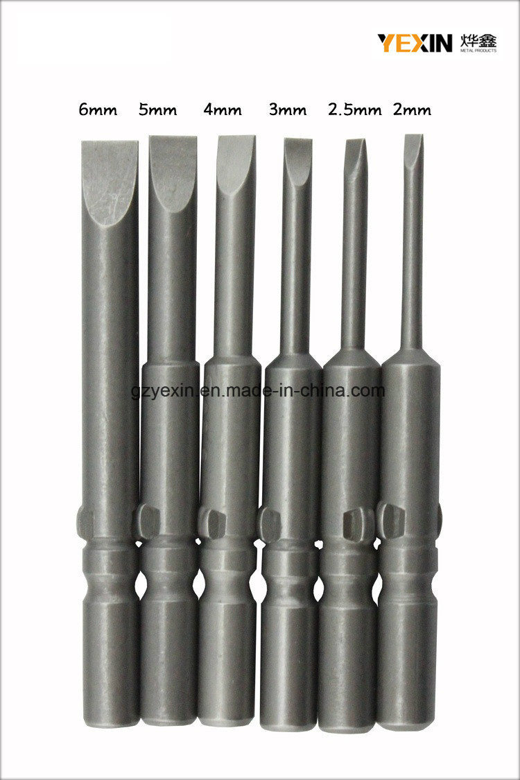 Slotted End 800 Series Electric Screwdriver Bits with S2 From Taiwan