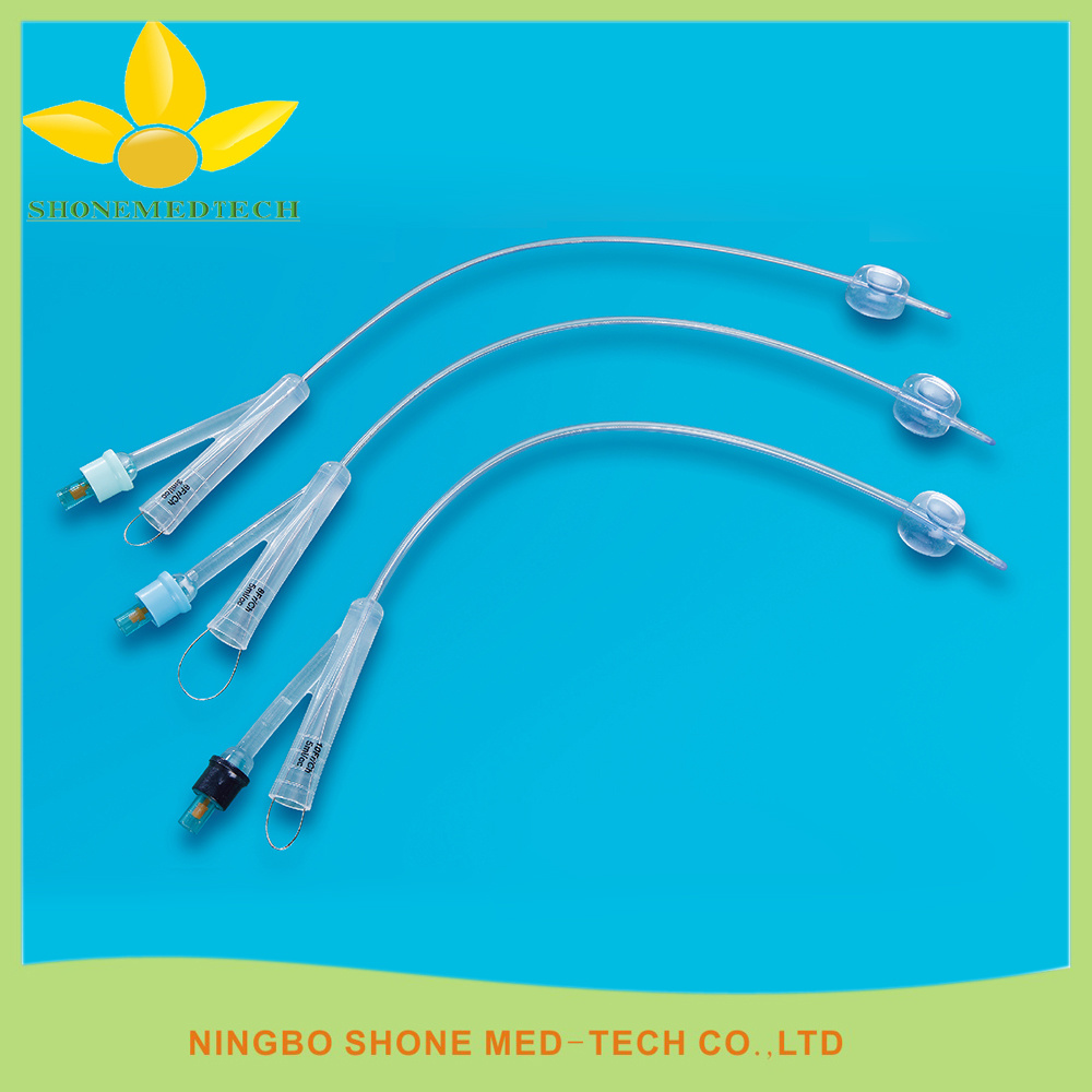2 Way Color-Coded Check Valve Silicone Foley Catheter