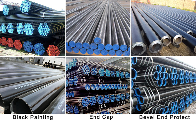 ASTM A53 A106 API 5L Grade B Black Carbon Steel Seamless Pipes