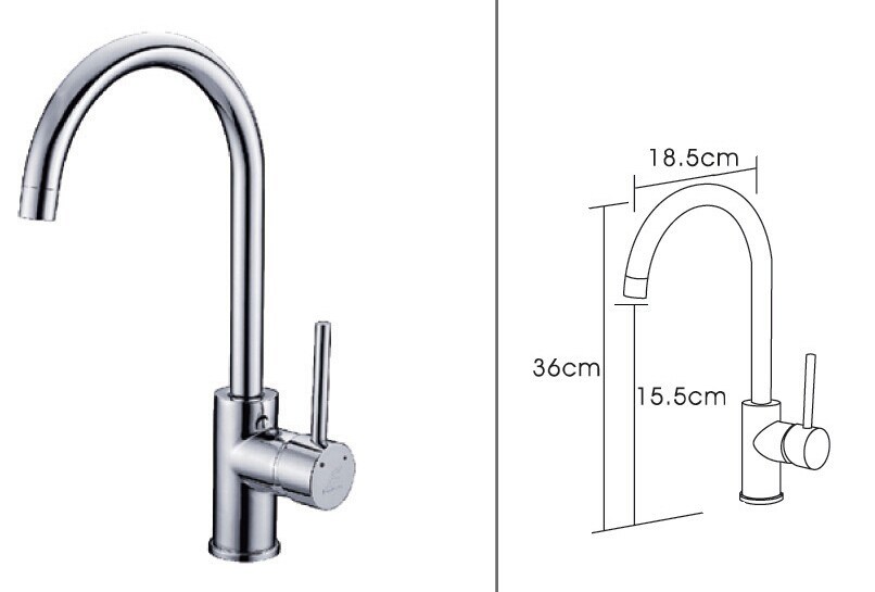 Australian Standard Watermark Ceramic Cartridge Kitchen Tap (HD4232)