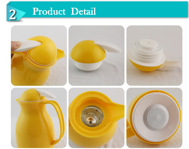 Plastic Outer Thermos Vacuum Flask with Glass Liner (JGUX)