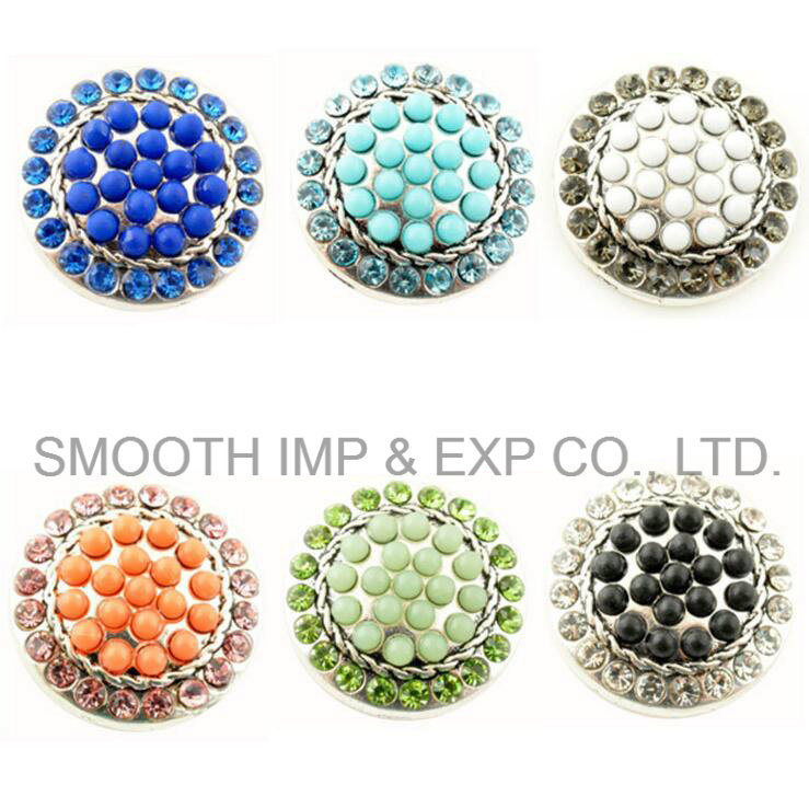 Alloy Rhinestones Diamond Fashion Noosa Snap Button Garment Accessories Jewelry