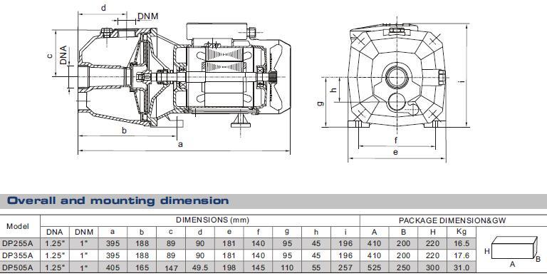 Dp Series Big Flow Surface Water Pump for Deep Well