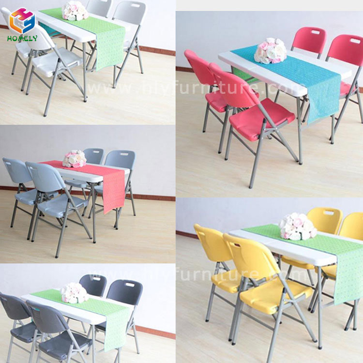 Wholesale Dining Room White Plastic Folding Chair and Tables