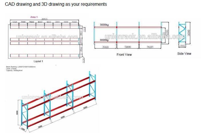 Warehouse Storage Selective Heavy Duty Pallet Racking