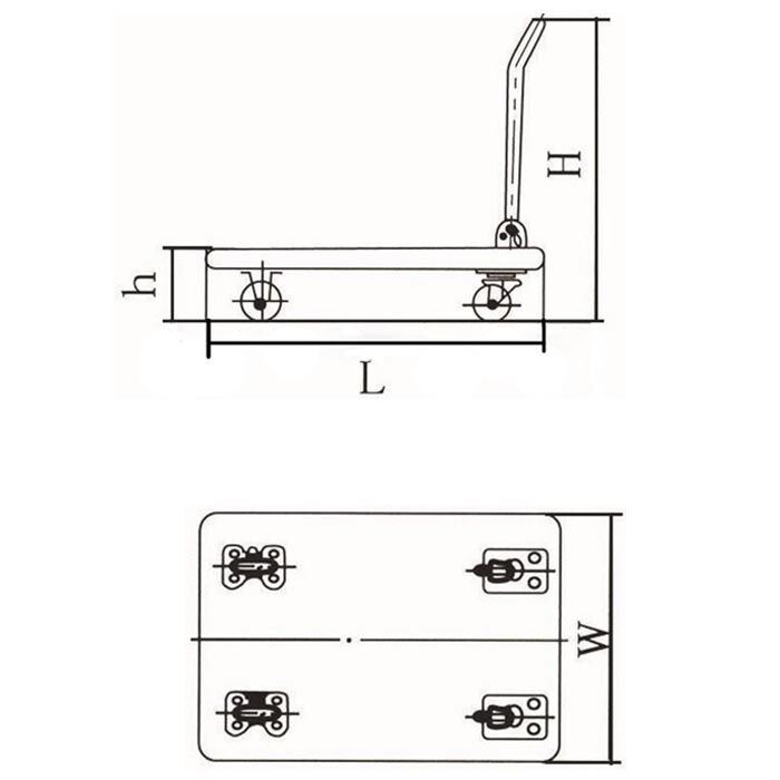 Heavy Duty Two Wheel Aluminum Hand Trolley/Truck for Warehouse