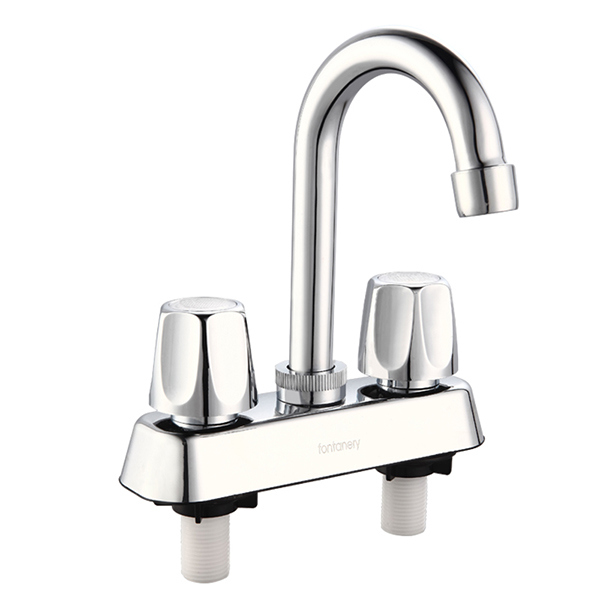 4 Inch ABS Plastic Basin Faucet with Chrome Surface