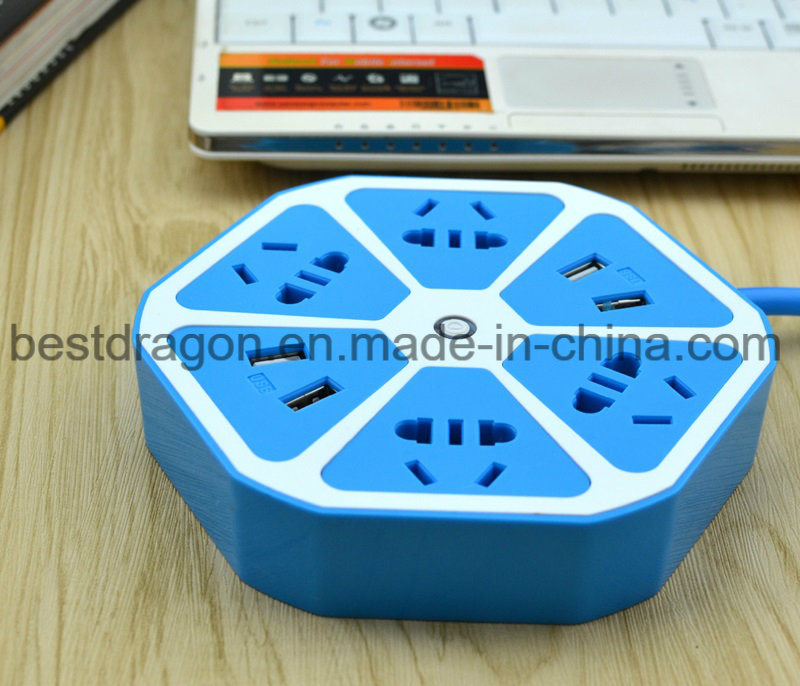 10A Electrical USB Port Table Power 4 Outlet 4 USB Multi Socket