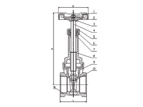 Bronze Rising Stem Gate Valve Threaded CNC Customized