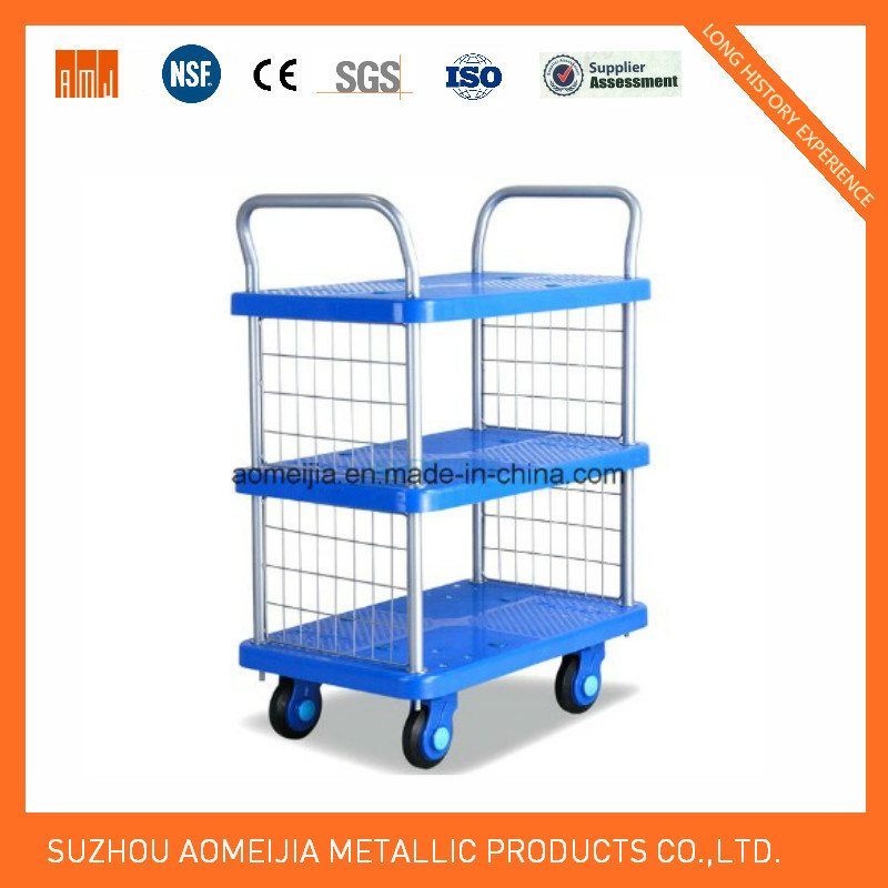 BSCI Ce ISO Approved Euro Supermarket Steel Shopping Trolley