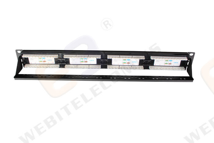 UTP 1u CAT6 Patch Panel 24 Ports Rack Panel with Colored Keystone Modular