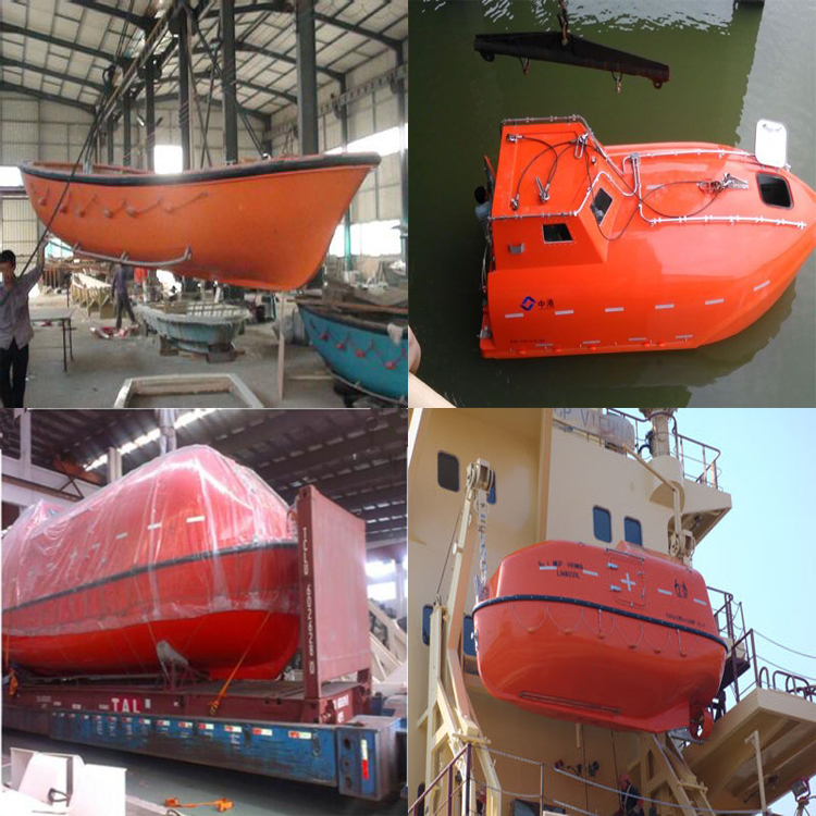 China FRP Free Fall Enclosed Lifeboat Fast Rescue Boat