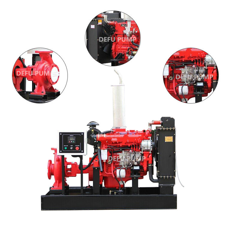 Fire Pump Manufacturer Diesel Engine End Suction Circulating Fire Pumps