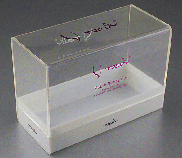 Custom Acrylic Perfume Showing Box with Screen Printing Logo