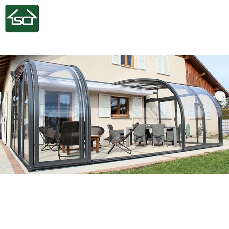 Sun Shelter Wall Mounted PC Roof Aluminium Patio Cover