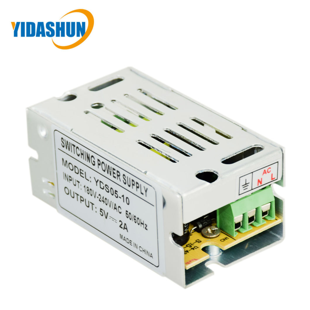 Ce FCC RoHS Approved 10W 5V 2A LED Light Power Supply