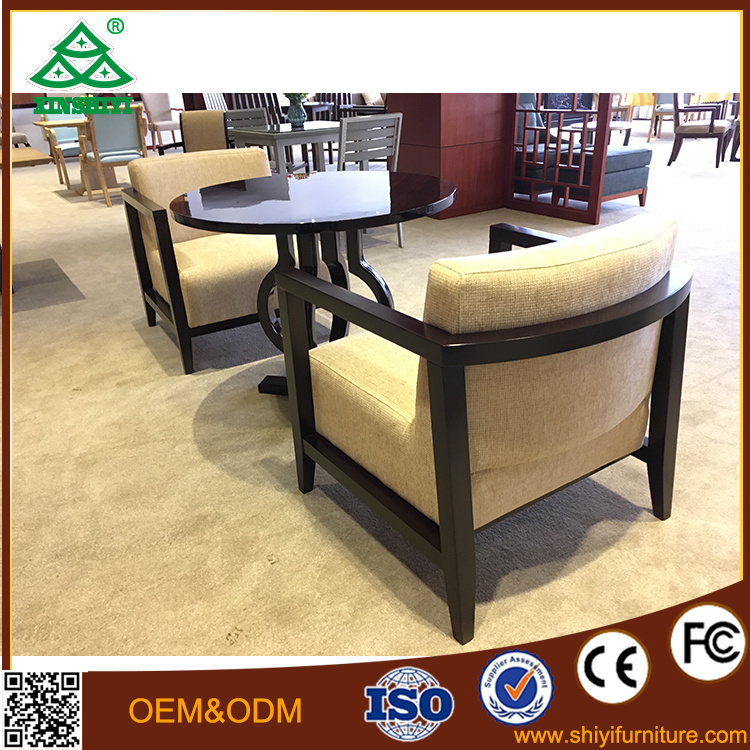 The New Chinese Woodmensal Sales Offices Negotiation Table and Chair Cloth Chairs