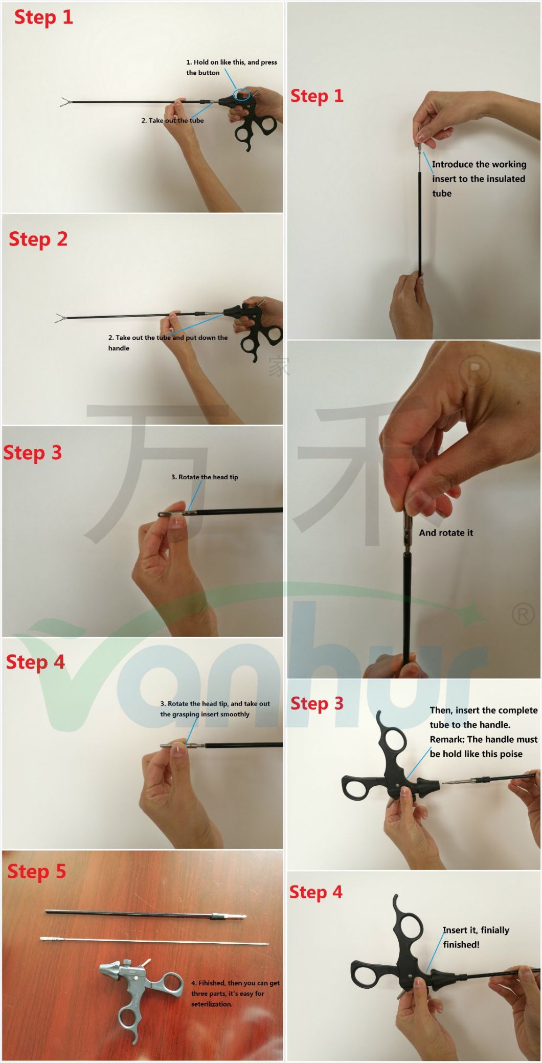 Surgical Instruments Laparoscopic Uterine Biopsy Forceps