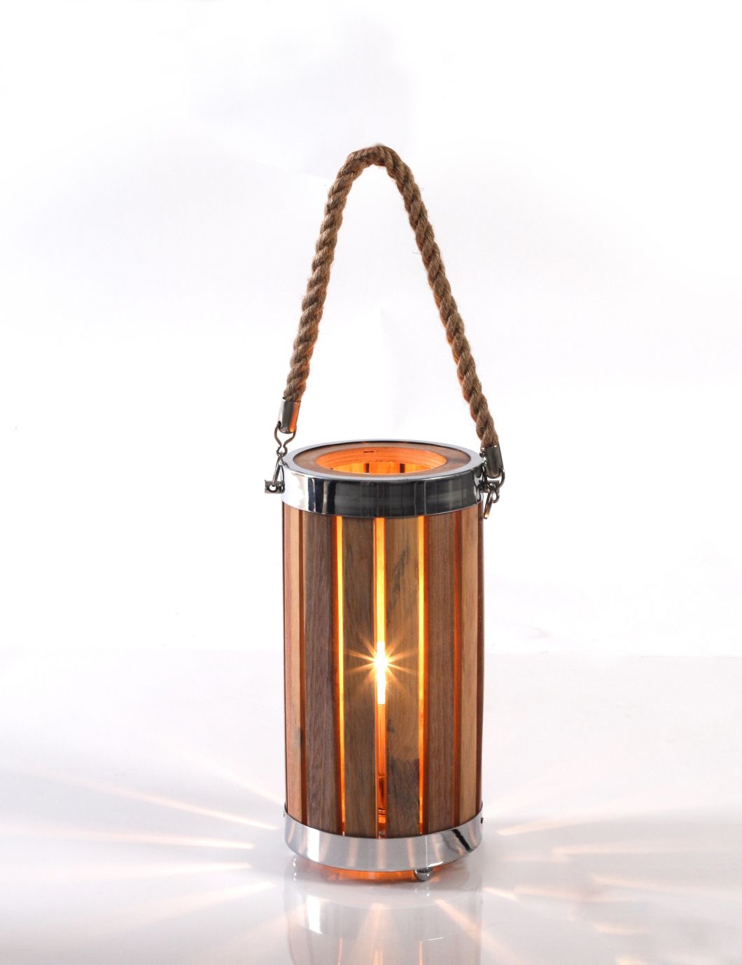 Small Natural Wooden Color Cylinder Style Light with Handle, Furniture/Lighting/LED Lighting /Lamp/Decoration/ LED/Bulb/Tripod/