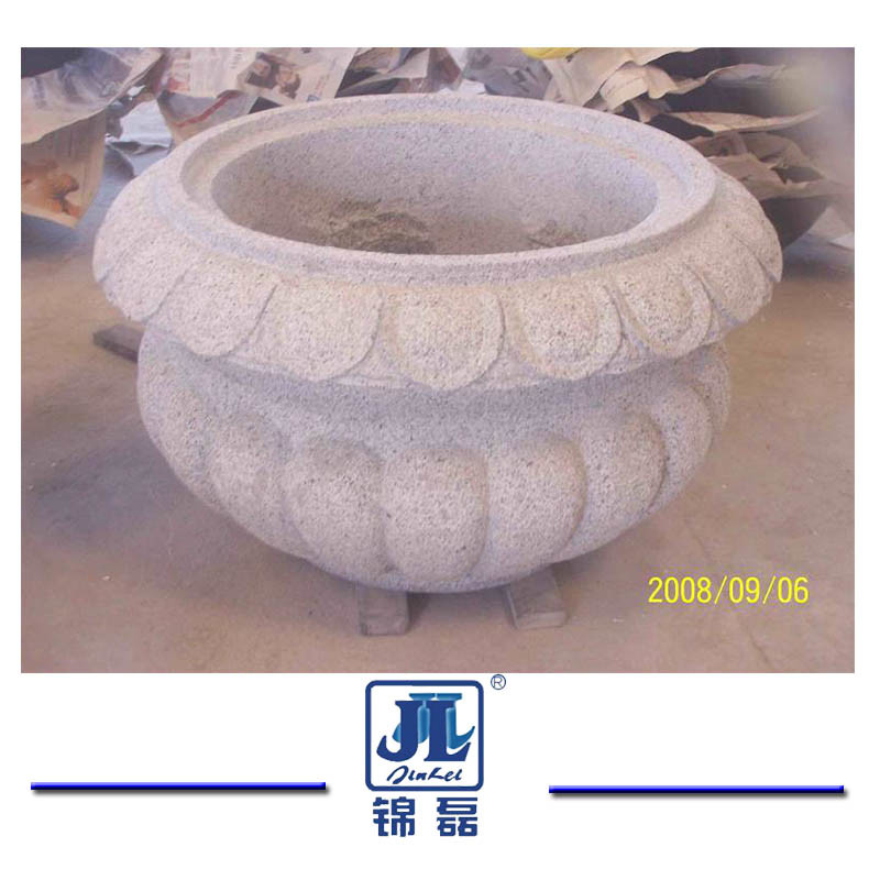 Natural Granite Stone Flowers/Plant Pot for Garden or Home Decoration