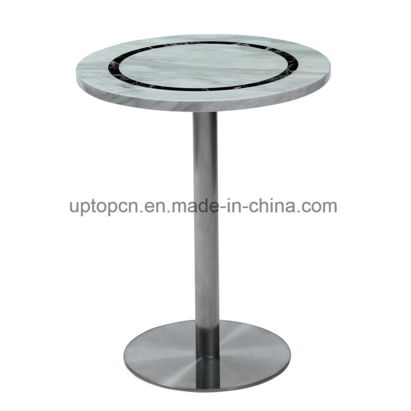 Round Marble Desktop Restaurant Table with Stainless Steel (SP-RT586)