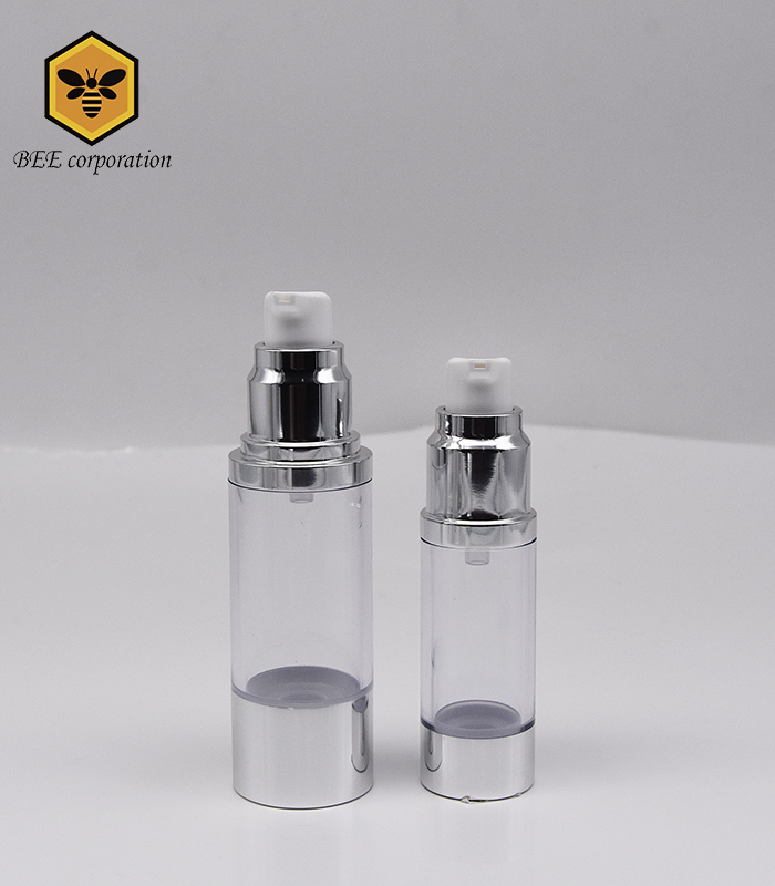 Aluminum Airless Cosmetic Plastic Bottle for Packaging (POH-15)