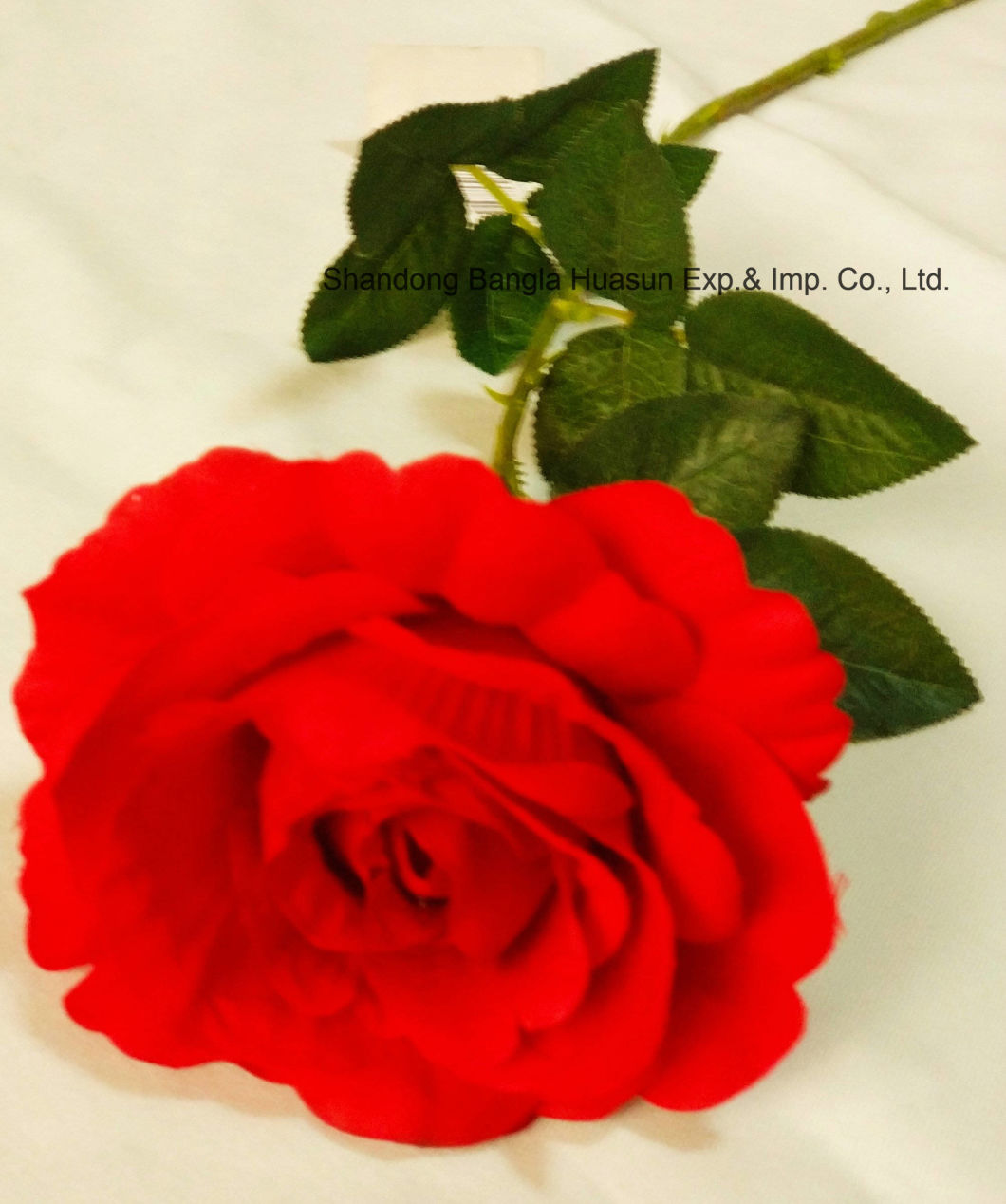 Artifical Silk Flower Single Rose Real Touch for Valentine's Day