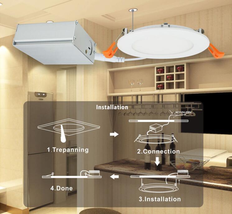 China Manufature 6W Square SMD 2835 LED Panel Light Export to Brazil