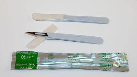 Disposable Surgical Scalpel with Plastic Handle