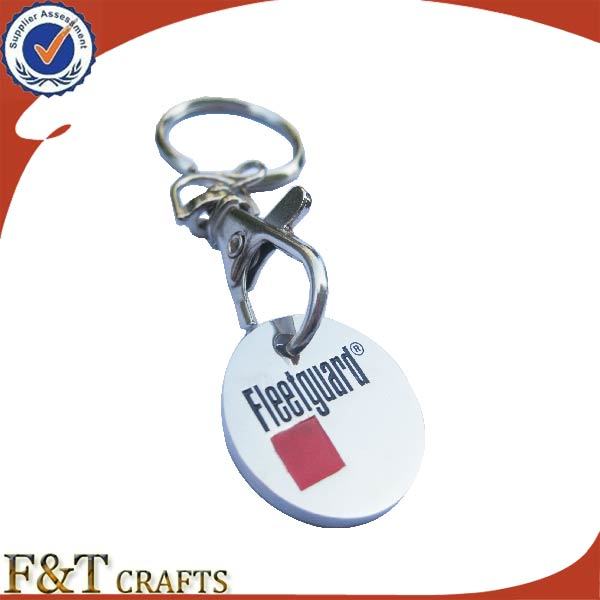 Cheap Custom Metal Trolley Coin Keychain, Supermarket Shopping Cart (FTTC9091J)