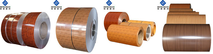 PE/PVDF Red Color Coated Wooden Prepainted Aluminum Alloy Coils
