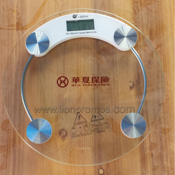 Bank Insurance Promotional Gift Glass Electric Bathroom Weight Scale