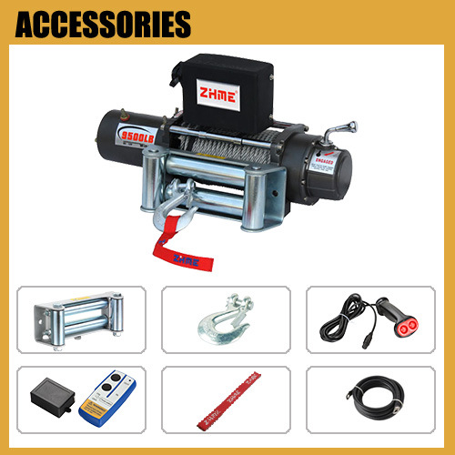 Heavy Duty 9500lbs 12V Engine Powered Winch with Wire Rope