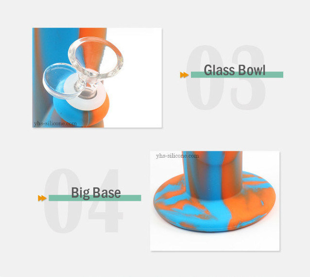 Colorful DAB Rig Recycler Beaker Base Silicone Water Pipe