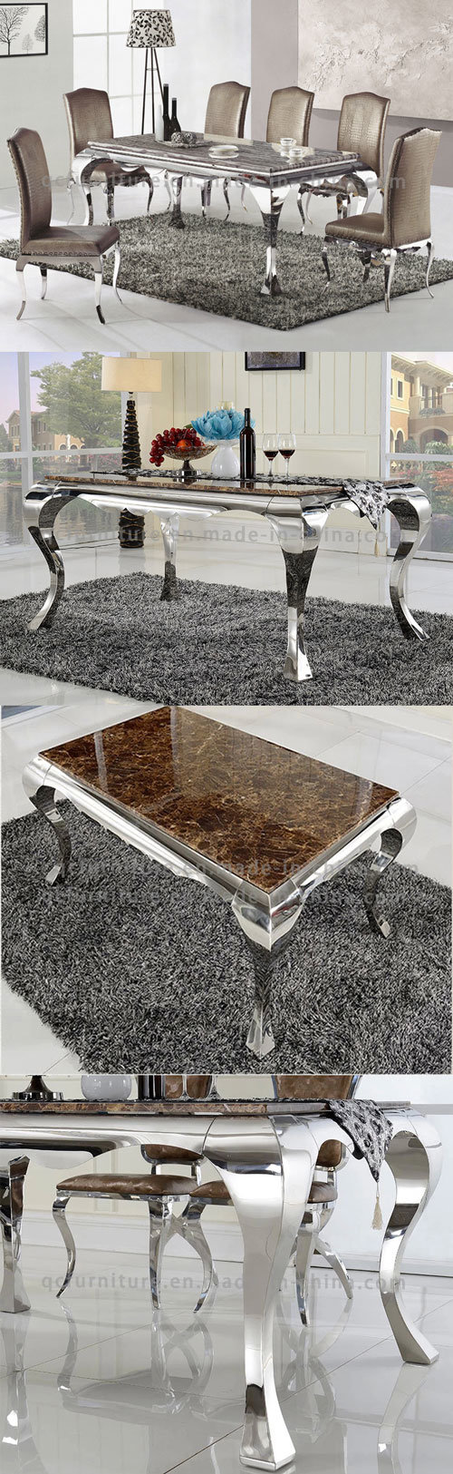 870# European Modern Style Man-Made Marble Dining Table