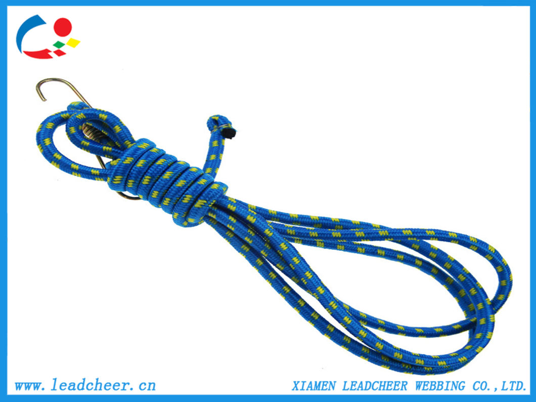Braided Round Elastic Bungee Cord with Plastic Metal Hook