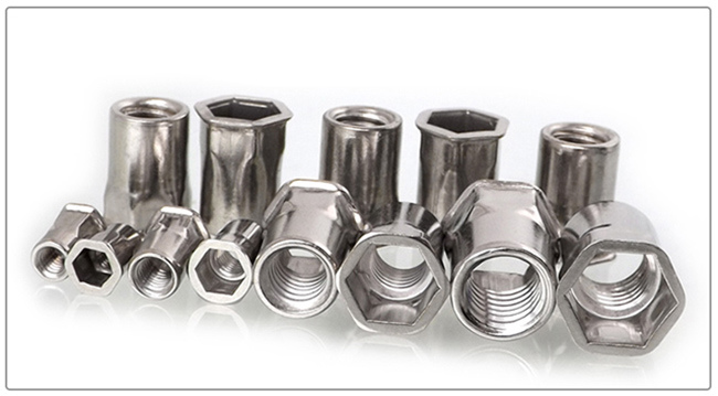 Stainless Steel Flat Head Hex Rivet Nut